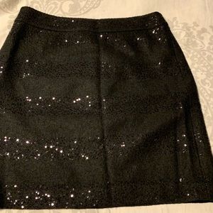 Women’s Loft Black Sequin skirt